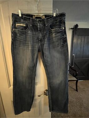 Big Star Men's Straight Leg Faded Blue Jeans
